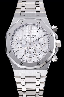 Audemars Piguet Royal Oak Chronograph White Dial Stainless Steel Bracelet 1454024 Piguet Replica