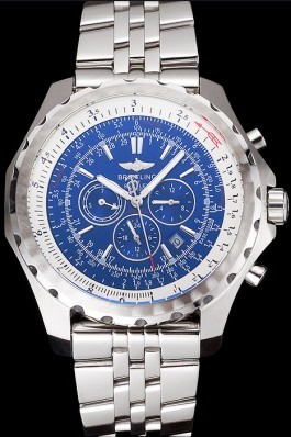 Breitling Bentley Motors T Blue Dial Stainless Steel Case And Bracelet 622222 Fake Breitling Bentley
