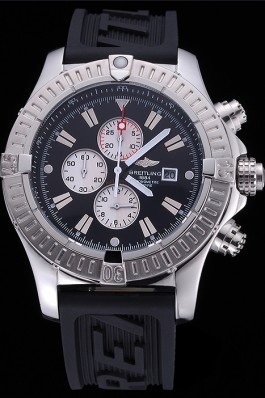 Breitling Chronomat Evolution Black Dial Black Rubber Bracelet 622516 Breitling Chronomat