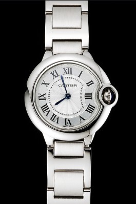 Cartier Ballon Bleu 30mm White Dial Stainless Steel Case And Bracelet Cartier Replica