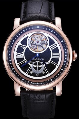 Cartier Rotonde Flying Tourbillon Black Dial 621944 Cartier Replica