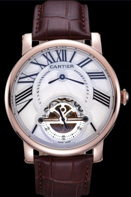 Cartier Rotonde Flying Tourbillon White Dial 621940 Cartier Replica