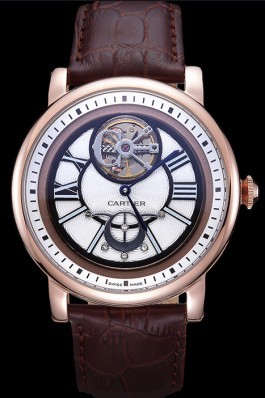 Cartier Rotonde Flying Tourbillon White Dial 621943 Cartier Replica