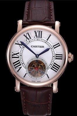 Cartier Rotonde Flying Tourbillon White Dial 621958 Cartier Replica