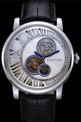 Cartier Rotonde Reversed Tourbillon White Dial 621948 Cartier Replica
