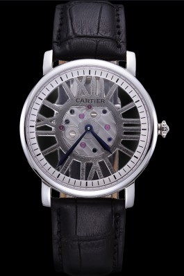 Cartier Rotonde Skeleton Flying Tourbillon Black 621972 Cartier Replica