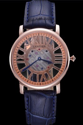 Cartier Rotonde Skeleton Flying Tourbillon Blue 621965 Cartier Replica