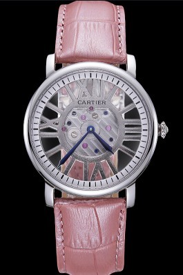 Cartier Rotonde Skeleton Flying Tourbillon Light Pink 621970 Cartier Replica