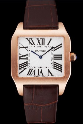 Cartier Santos 100 Diamond Rose Gold Bezel 621932 Cartier Replica