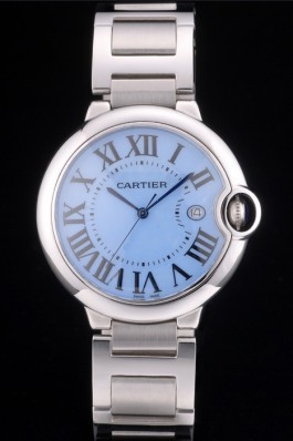 Cartier Ballon Bleu 42mm Blue Dial Stainless Steel Case And Bracelet Cartier Replica