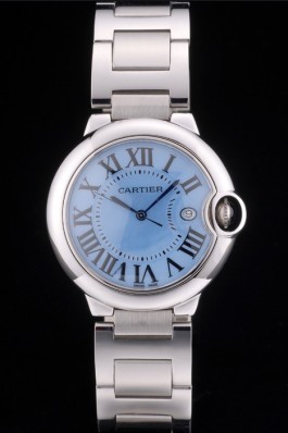 Cartier Ballon Bleu 38mm Blue Dial Stainless Steel Case And Bracelet Cartier Replica