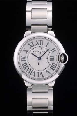 Cartier Ballon Bleu 38mm White Dial Stainless Steel Case Two Tone Silver Bracelet Cartier Replica