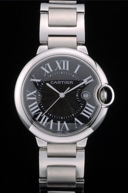 Cartier Ballon Bleu 42mm Black Dial Stainless Steel Case And Bracelet Cartier Replica