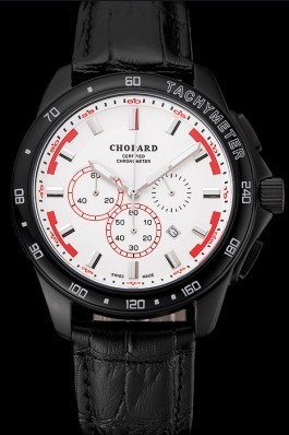 Chopard Mille Miglia GTS White Dial Black Leather Bracelet 1453999 Chopard Replica