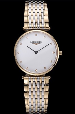 Longines La Grande Classique Two Tone Band White Dial Diamond Markers Homme 622101 Replica Longines Classic