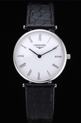 Longines La Grande Classique White Dial Black Leather Band Homme 622127 Replica Longines Classic