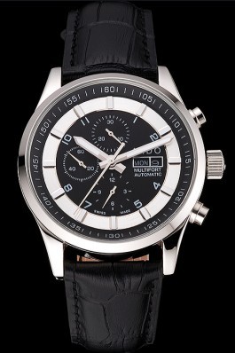 Mido Multifort Cronograph 2 Tone Dial Black Leather Strap 622184 Mido Replica