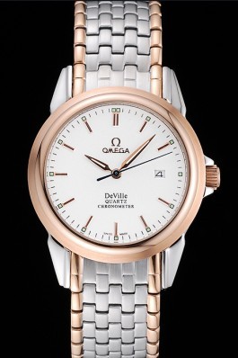Stainless Steel Band Top Quality Rose Plated Omega Deville Men's Luxury Watch 4662 Omega Replica Watch