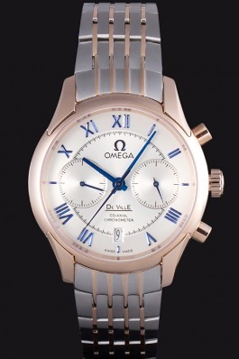 Omega DeVille Two Tone Links White Dial om240 621564 Omega Replica Watch