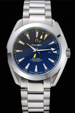 Omega Seamaster Aqua Terra Black Dial Yellow Numerals Stainless Steel Bracelet 622524 Omega Replica Seamaster