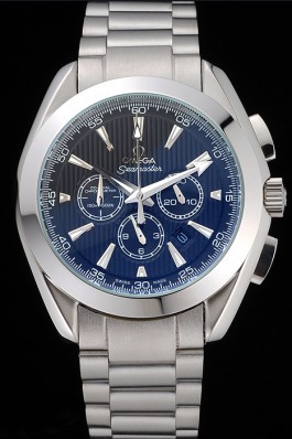 Omega Seamaster Aqua Terra Chronograph Blue Dial Stainless Steel Bracelet 622528 Omega Replica Seamaster