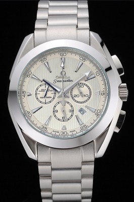 Omega Seamaster Aqua Terra Chronograph Ivory Dial Stainless Steel Bracelet 622526 Omega Replica Seamaster