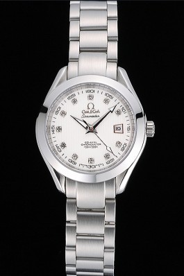 Omega Seamaster Aqua Terra White Dial Diamond Numerals Stainless Steel Bracelet 622444 Omega Replica Seamaster