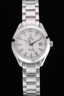 Omega Seamaster Aqua Terra White Dial Stainless Steel Bracelet Ladies 622446 Omega Replica Seamaster