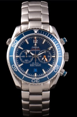 Omega Seamaster Planet Ocean Blue Bezel Blue Dial Stainless Steel Strap 80239 Omega Replica Seamaster