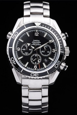 Omega Seamaster Planet Osean Co-axial Chronograph Black Case Black Dial Omega Replica Seamaster