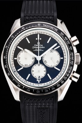 Omega Speedmaster Black Rubber Strap Black Dial 622041 Omega Speedmaster Replica