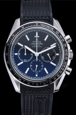 Omega Speedmaster Black Rubber Strap Black Dial 622042 Omega Speedmaster Replica