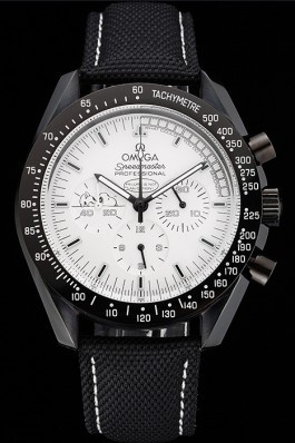 Omega Speedmaster Professional Apollo 13 Silver Snoopy Award White Dial Black Case Black Nylon Strap Omega Speedmaster Replica
