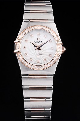 Omega Swiss Constellation Jewelry Diamond Case Radial Emblem White Dial Best Omega Replica