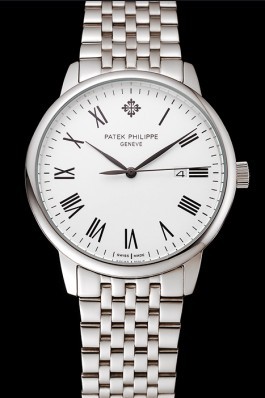 Patek Philippe Calatrava White Dial Stainless Steel Case And Bracelet 1453833 Aaa Grade Patek Philippe Replica