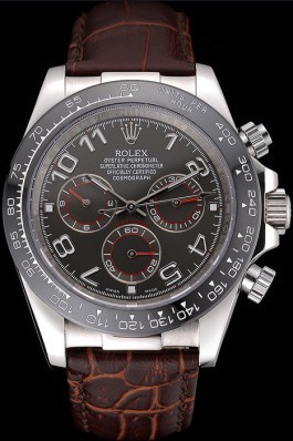 Rolex Cosmograph Daytona Stainless Steel Case Grey Racing Dial Leather Bracelet 622632 Rolex Daytona Replica