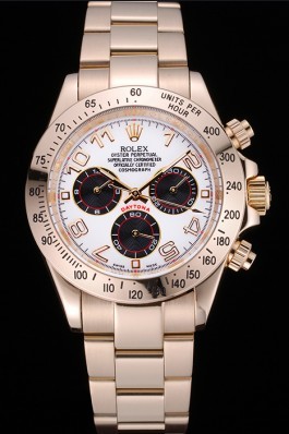 Rolex Cosmograph Daytona White with Black Subdials Gold Bracelet 622548 Rolex Daytona Replica
