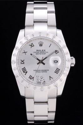 Rolex Datejust Diamond Bezel Silver Dial 7468 Replica Rolex Datejust