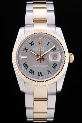 Rolex Datejust Grey Dial Ribbed Bezel 7460 Replica Rolex Datejust