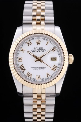 Rolex Datejust White Dial Ribbed Bezel 7451 Replica Rolex Datejust