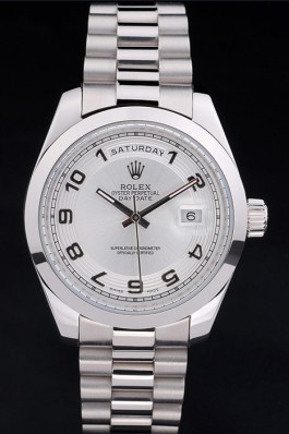 Stainless Steel Band Top Quality Rolex Silver Luxury Watch 192 5117 Rolex Replica Aaa