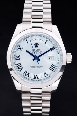 Stainless Steel Band Top Quality Silver Day-Date Luxury Watch 197 5119 Rolex Replica Aaa