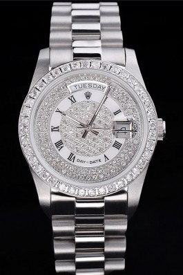 Stainless Steel Band Top Quality Silver Day-Date Luxury Watch 5213 Rolex Replica Aaa