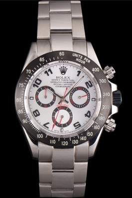 Rolex Daytona Stainless Steel Black Enameled Silver Dial Rolex Daytona Replica