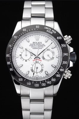 Rolex Daytona Stainless Steel Black Enameled White Dial Rolex Daytona Replica