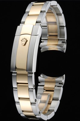 Rolex Plated Yellow Gold and Stainless Steel Link Bracelet 622488 Replica Rolex Bracelet