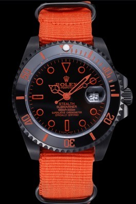 Rolex Stealth Submariner Orange Nylon Strap 622011 Rolex Submariner Replica