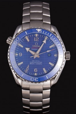 Swiss Omega James Bond Skyfall Blue Dial and Blue Bezel som75 621408 Omega Replica Seamaster