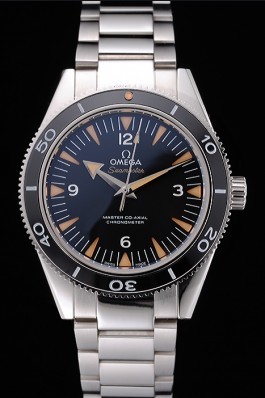 Swiss Omega Seamaster Black Dial Stainless Steel Case And Bracelet 622843 Omega Replica Seamaster