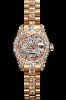 Swiss Rolex DateJust Diamond Dial Gold 622023 Replica Rolex Datejust